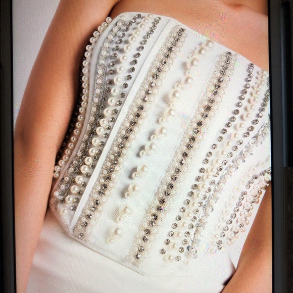 Pearl Rhinestone Corset - Picture 1 of 3